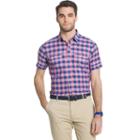 Men's Izod Classic-fit Buffalo-check Chambray Button-down Shirt, Size: Xl, Pink Other