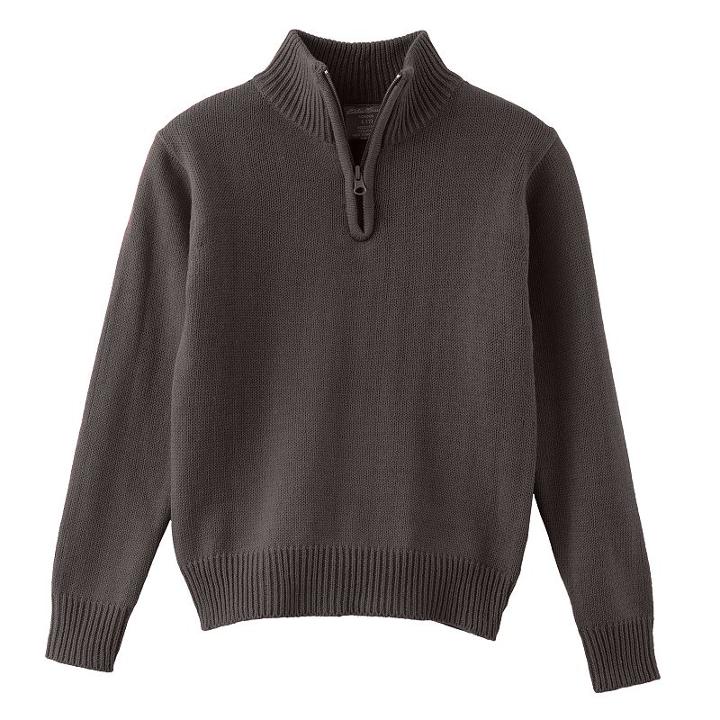 Boys 8-20 Eddie Bauer Quarter-zip Sweater, Boy's, Size: 10-12, Grey