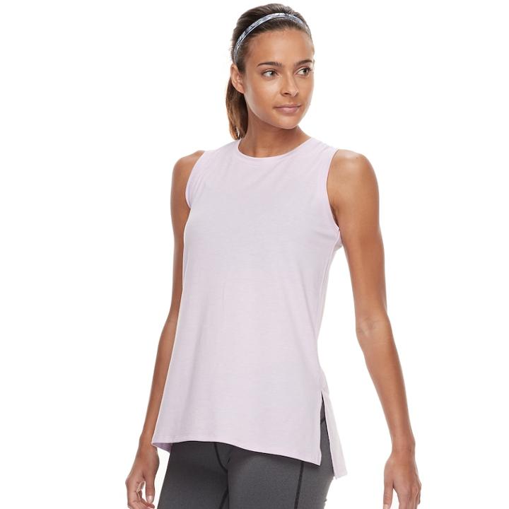 Women's Tek Gear&reg; Step Hem Tank, Size: Xl, Lt Purple