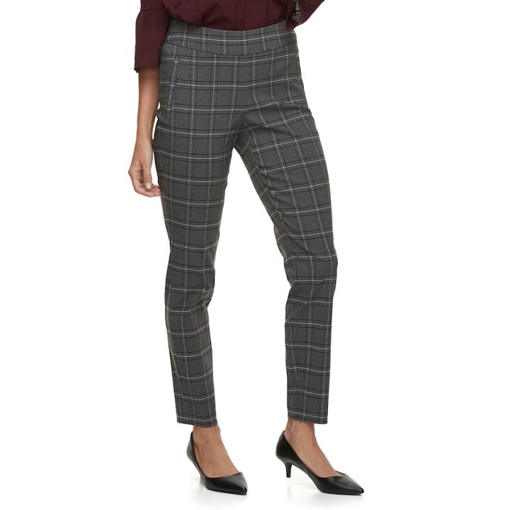Women's Elle™ Pull-on Skinny Pants, Size: S Long, Med Grey