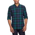 Big & Tall Chaps Regular-fit Plaid Flannel Performance Button-down Shirt, Men's, Size: 3xb, Turquoise/blue (turq/aqua)