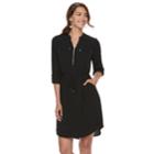 Women's Apt. 9&reg; High-low Shirtdress, Size: Xxl, Black