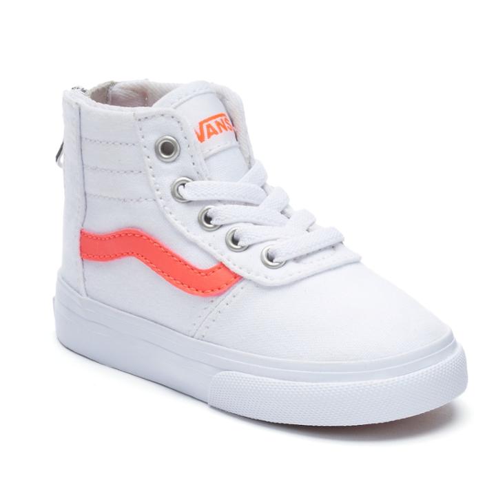 Vans My Maddie Zip Toddler Girls' High Top Sneakers, Size: 8 T, White