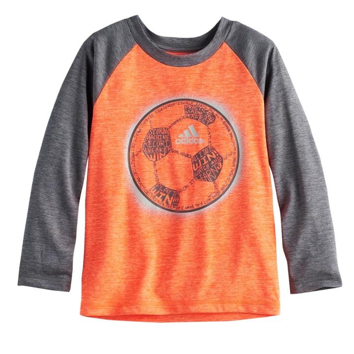 Boys 4-7x Adidas Raglan Graphic Tee, Size: 6, Brt Red