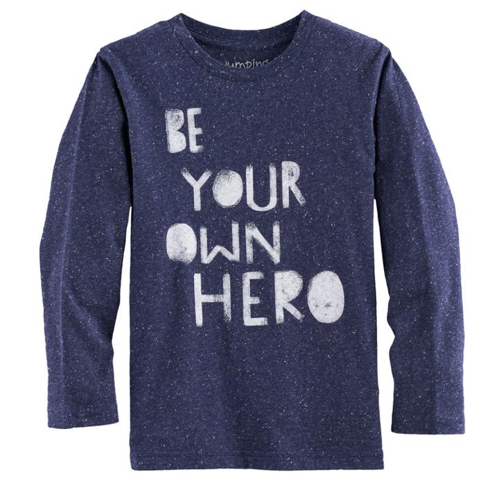 Boys 4-10 Jumping Beans&reg; Be Your Own Hero Space Long Sleeve Graphic Tee, Size: 5, Blue Other