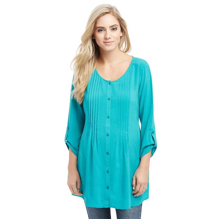 Maternity Oh Baby By Motherhood&trade; Pintuck Tunic, Women's, Size: Medium, Ovrfl Oth