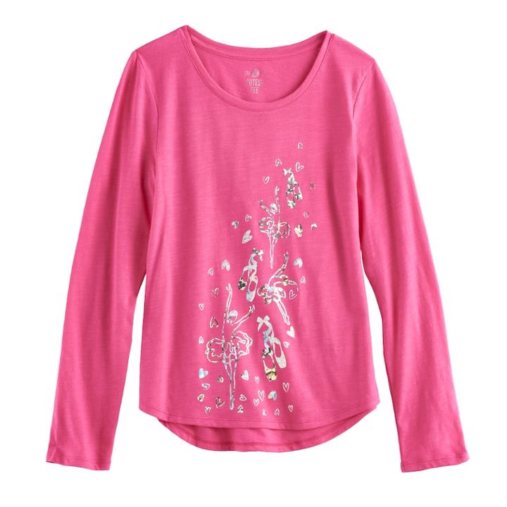 Girls 7-16 & Plus Size So&reg; Core Tee, Size: 18 1/2, Dark Pink