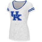 Juniors' Campus Heritage Kentucky Wildcats Contrasting Ringer Tee, Women's, Size: Medium, Med Blue