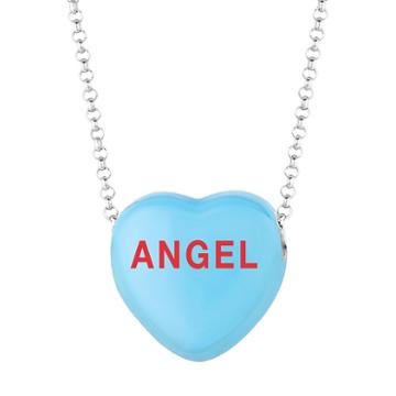 Sweethearts Silver Tone Heart Pendant, Women's, Size: 16, Multicolor