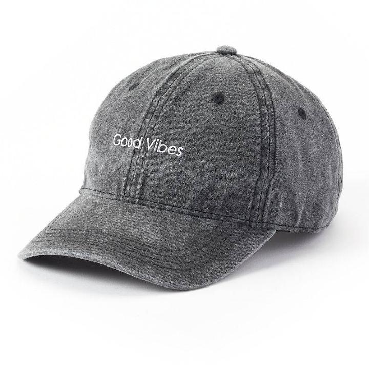 Women's So&reg; Black Denim Good Vibes Baseball Cap