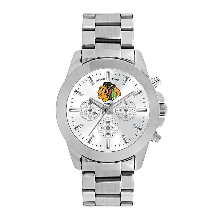 Women's Game Time Chicago Blackhawks Knockout Watch, Silver