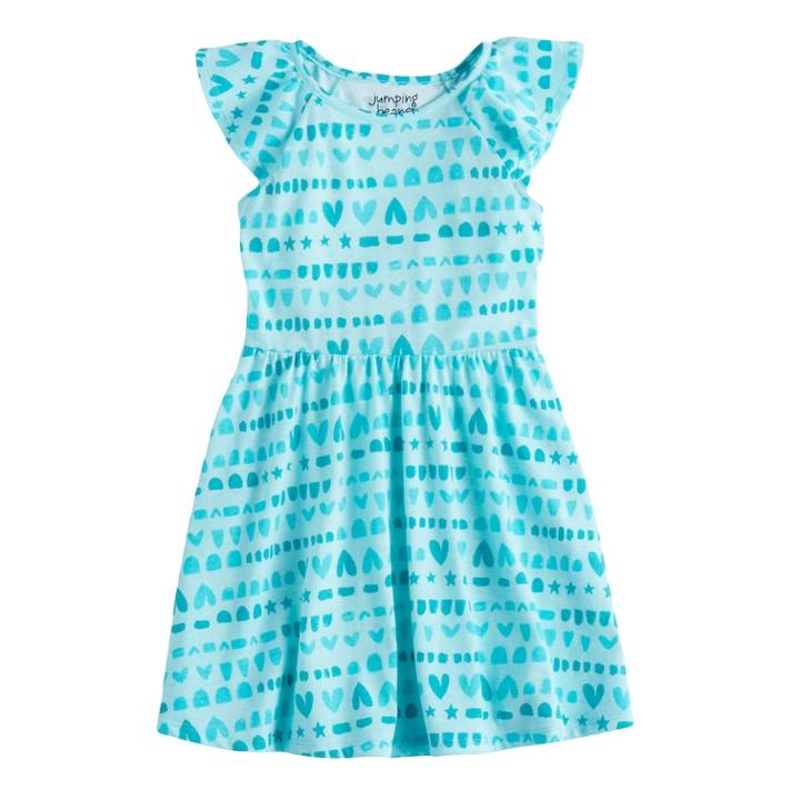 Girls 4-10 Jumping Beans&reg; Flutter Sleeve Skater Dress, Size: 8, Turquoise/blue (turq/aqua)