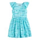 Girls 4-10 Jumping Beans&reg; Flutter Sleeve Skater Dress, Size: 8, Turquoise/blue (turq/aqua)