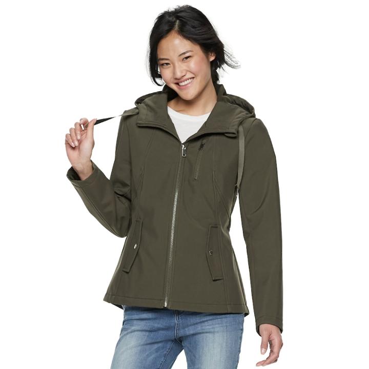 Juniors' Sebby Hooded Softshell Anorak Jacket, Teens, Size: Large, Green