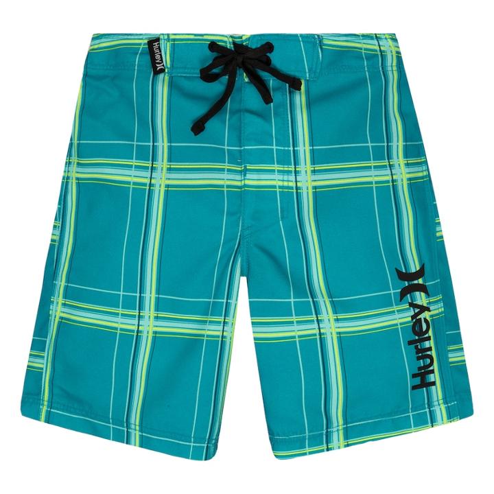 Toddler Boy Hurley Plaid Board Shorts, Size: 2t, Lt Green