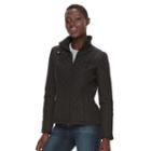 Women's Weathercast Quilted Midweight Moto Jacket, Size: Small, Black