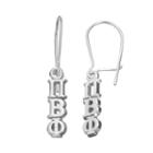 Logoart Pi Beta Phi Sorority Drop Earrings, Women's, Grey