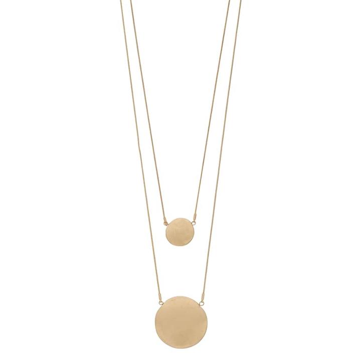 Long Multi Strand Pendant Necklace, Women's, Gold