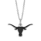 Fiora Sterling Silver Texas Longhorns Team Logo Pendant Necklace, Women's, Size: 16, Grey