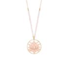 Lc Lauren Conrad Beaded Pink Lotus Pendant Necklace, Women's