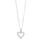 Diamond Mystique Sterling Silver Heart Pendant Necklace, Women's, Size: 18, Grey