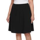Plus Size Briggs Comfort Waistband A-line Skirt, Women's, Size: 1xl, Black