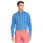 Men's Izod Classic-fit Essential Plaid Woven Button-down Shirt, Size: Xxl, Blue