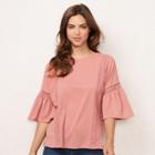 Women's Lc Lauren Conrad Lace Trim Top, Size: Xxl, Med Pink