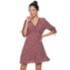 Juniors' American Rag Ruched-sleeve Button Front Dress, Size: Medium, Drk Purple