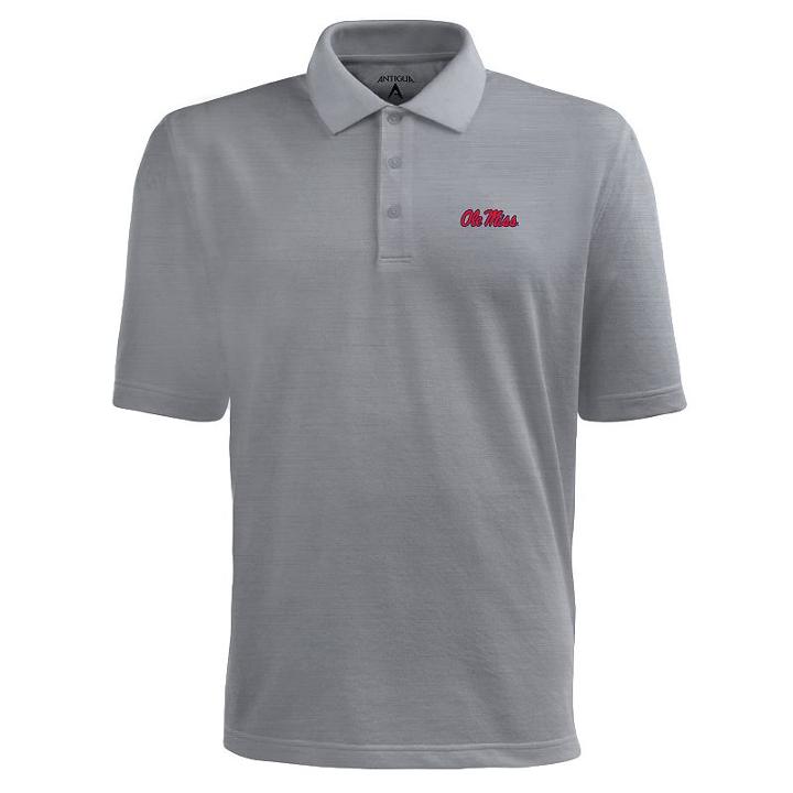 Men's Antigua Ole Miss Rebels Pique Xtra Lite Polo, Size: Large, Grey