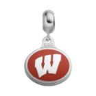 Fiora Sterling Silver Wisconsin Badgers Logo Charm, Women's, Multicolor
