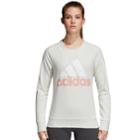 Women's Adidas Essential Linear Graphic Sweatshirt, Size: Medium, White