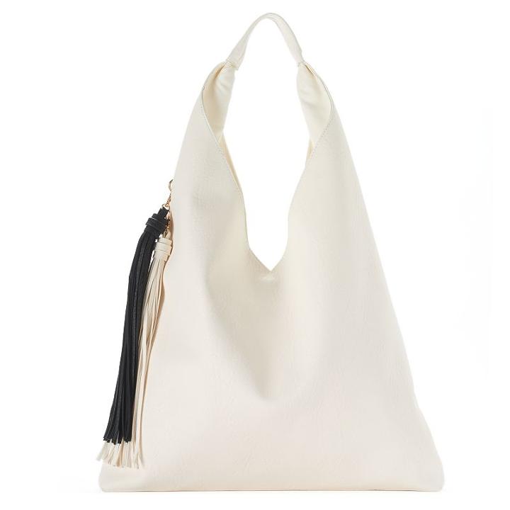 Yoki Side Tassel Shoulder Bag, Women's, White