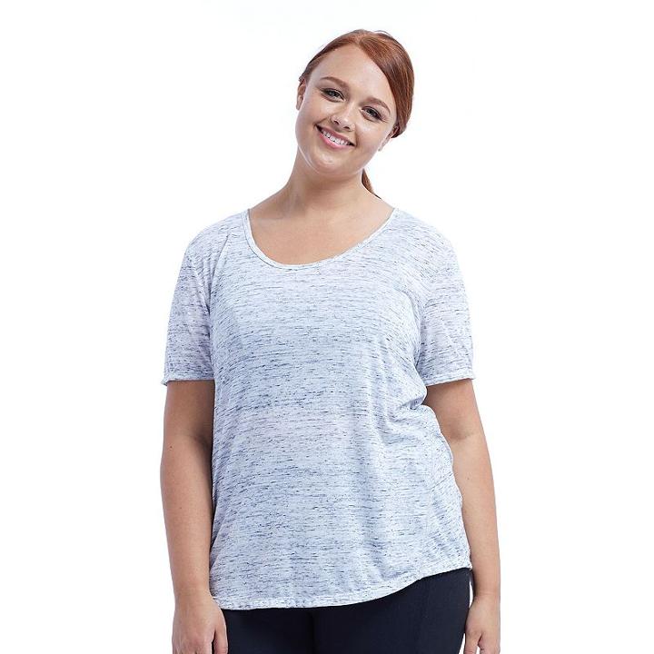 Plus Size Balance Plus Flared Scoop Neck Tee, Women's, Size: 1xl, Grey Other
