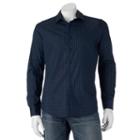 Men's Apt. 9&reg; Slim-fit Stretch Button-down Shirt, Size: Large Slim, Black