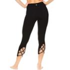 Women's Gaiam Stella Yoga Strappy Midrise Capri Leggings, Size: Xs, Oxford