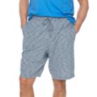 Men's Croft & Barrow&reg; True Comfort Slubbed Knit Sleep Shorts, Size: Small, Blue