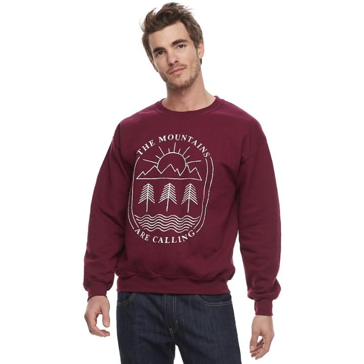 Men's Sonoma Goods For Life&trade; Calling Mountains Graphic Tee, Size: Medium, Dark Red