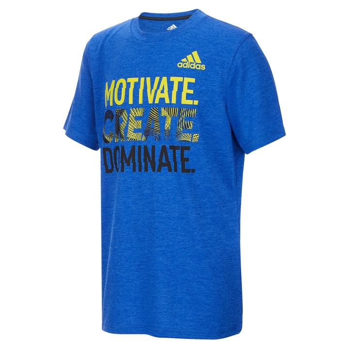 Boys 8-20 Adidas Motivate. Create. Dominate. Graphic Tee, Size: Large, Med Blue