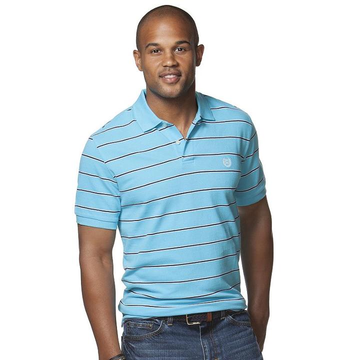 Big & Tall Chaps Striped Polo, Men's, Size: Xxl Tall, Blue