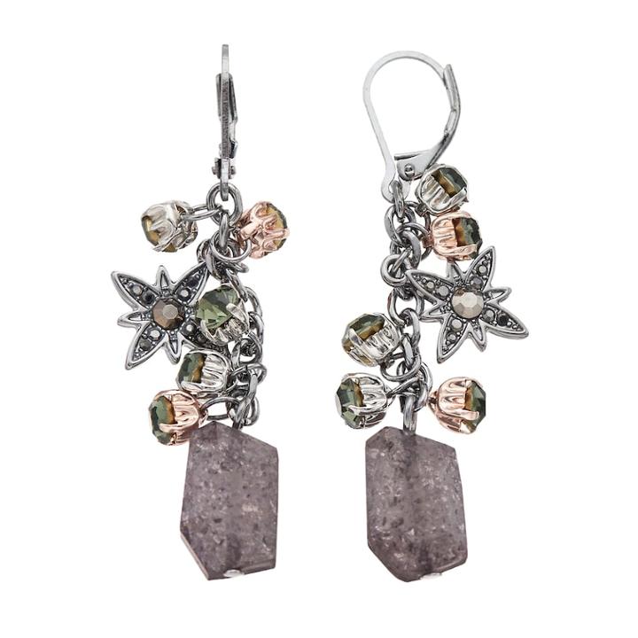 Simply Vera Vera Wang Beaded Cluster Drop Earrings, Women's, Black
