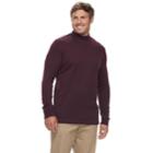 Big & Tall Croft & Barrow&reg; Classic-fit Easy-care Mockneck Pullover, Men's, Size: 4xl Tall, Drk Purple