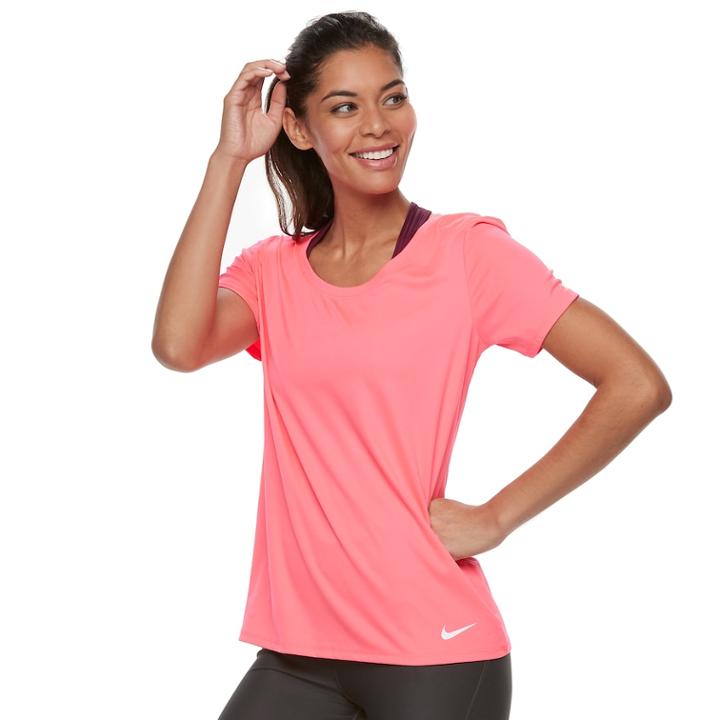 Women's Nike Dry Training Tee, Size: Large, Med Red