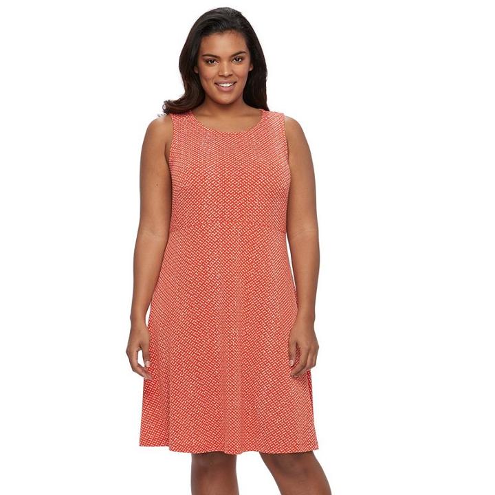 Plus Size Apt. 9&reg; Crepe Fit & Flare Dress, Women's, Size: 3xl, Med Red