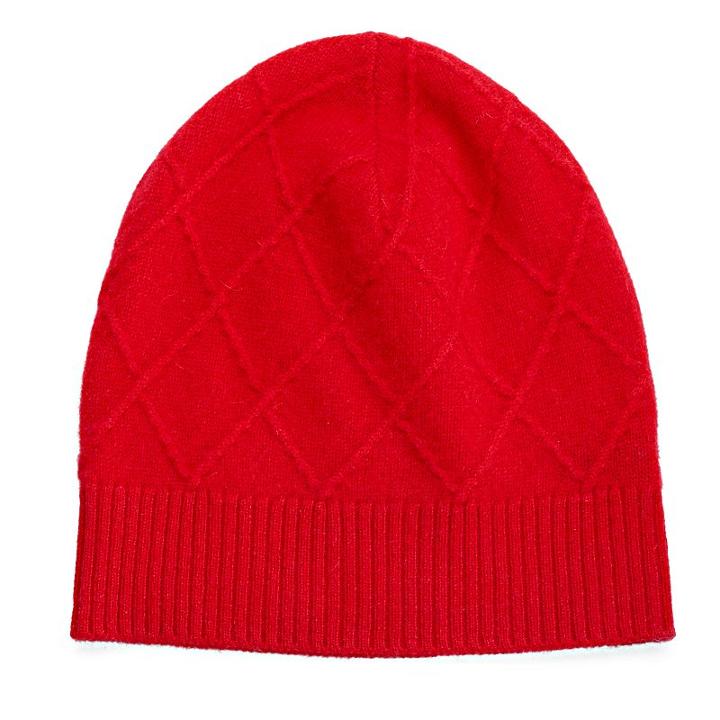 Apt. 9&reg; Cashmere Cross-stitch Beanie, Women's, Med Red