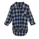 Juniors' Virginia Cavaliers Spirit Week Tie-front Flannel Shirt, Teens, Size: Xl, Dark Blue