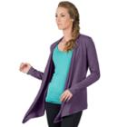Women's Soybu Cora Open Front Wrap Cardigan, Size: Medium, Med Purple