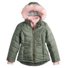 Girls 7-16 Free Country Solid Heavyweight Puffer Jacket, Size: 14, Lt Green