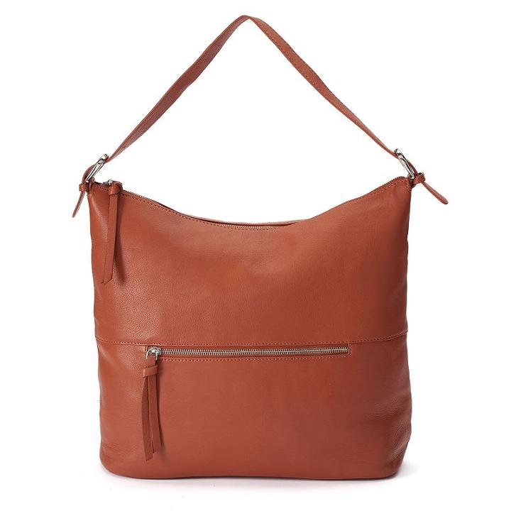 R & R Leather Hobo, Women's, Beig/green (beig/khaki)