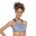 Mix And Match Geometric High-neck Macrame Bikini Top, Teens, Size: Xl, Blue (navy)